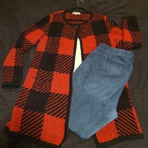 Plaid cardigan